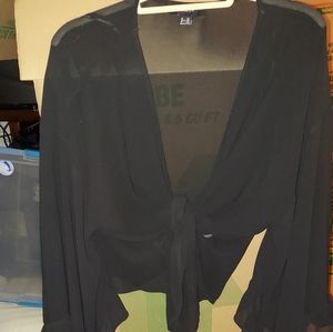 Sheer chiffon wrap
